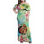 Personalised Hawaii Father's Day Family Matching Off Shoulder Maxi Dress and Hawaiian Shirt Happy Father And Child