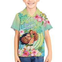 Personalised Hawaii Father's Day Family Matching Puletasi and Hawaiian Shirt Happy Father And Child