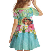 Personalised Hawaii Father's Day Family Matching Summer Maxi Dress and Hawaiian Shirt Happy Father And Child