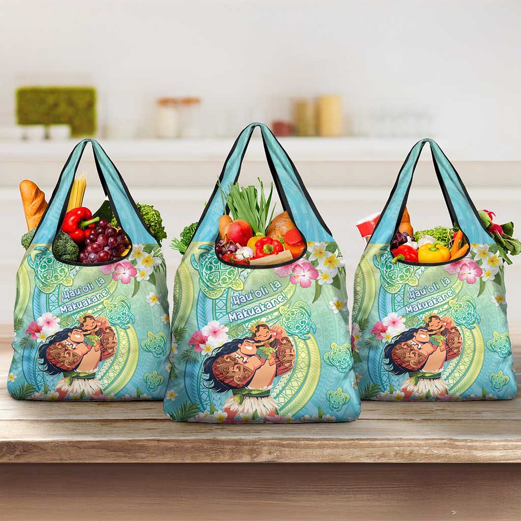 Hawaii Father's Day Grocery Bag Happy Father And Child