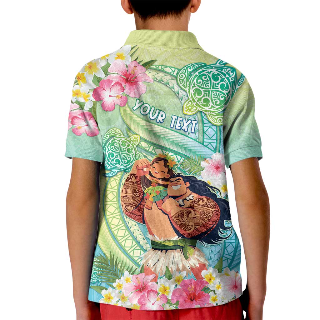 Personalised Hawaii Father's Day Kid Polo Shirt Happy Father And Child