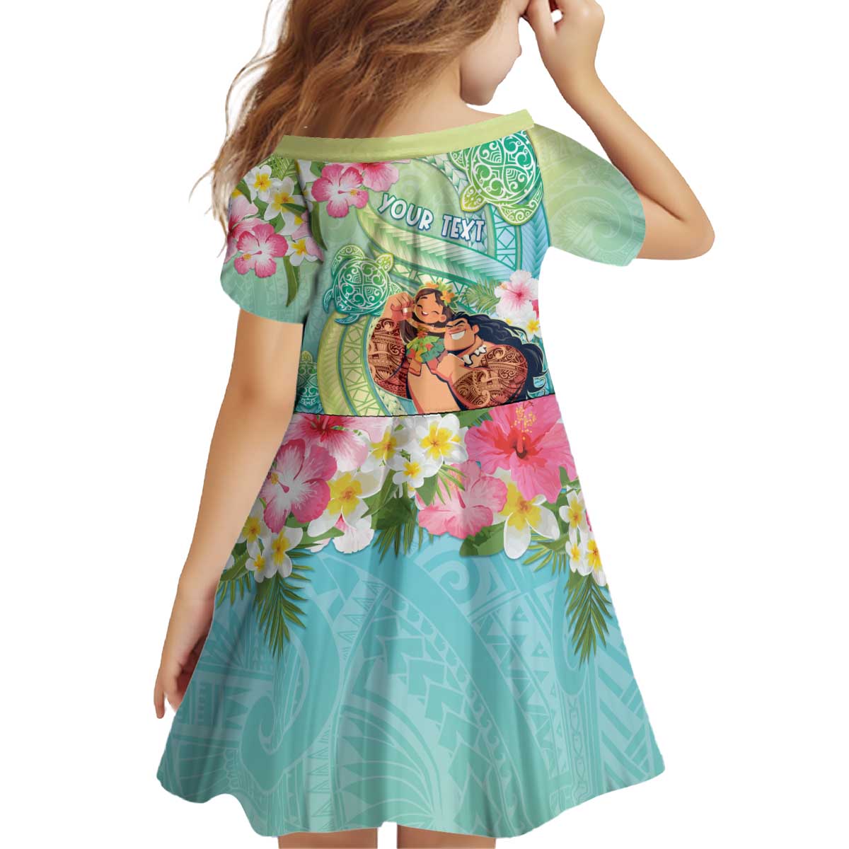 Personalised Hawaii Father's Day Kid Short Sleeve Dress Happy Father And Child