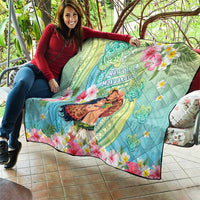 Hawaii Father's Day Quilt Happy Father And Child