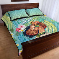 Hawaii Father's Day Quilt Bed Set Happy Father And Child