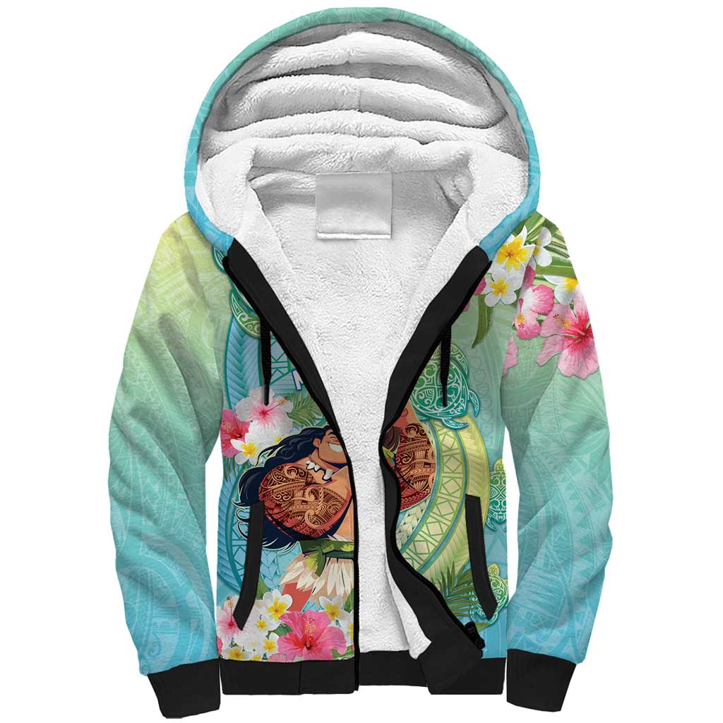 Personalised Hawaii Father's Day Sherpa Hoodie Happy Father And Child