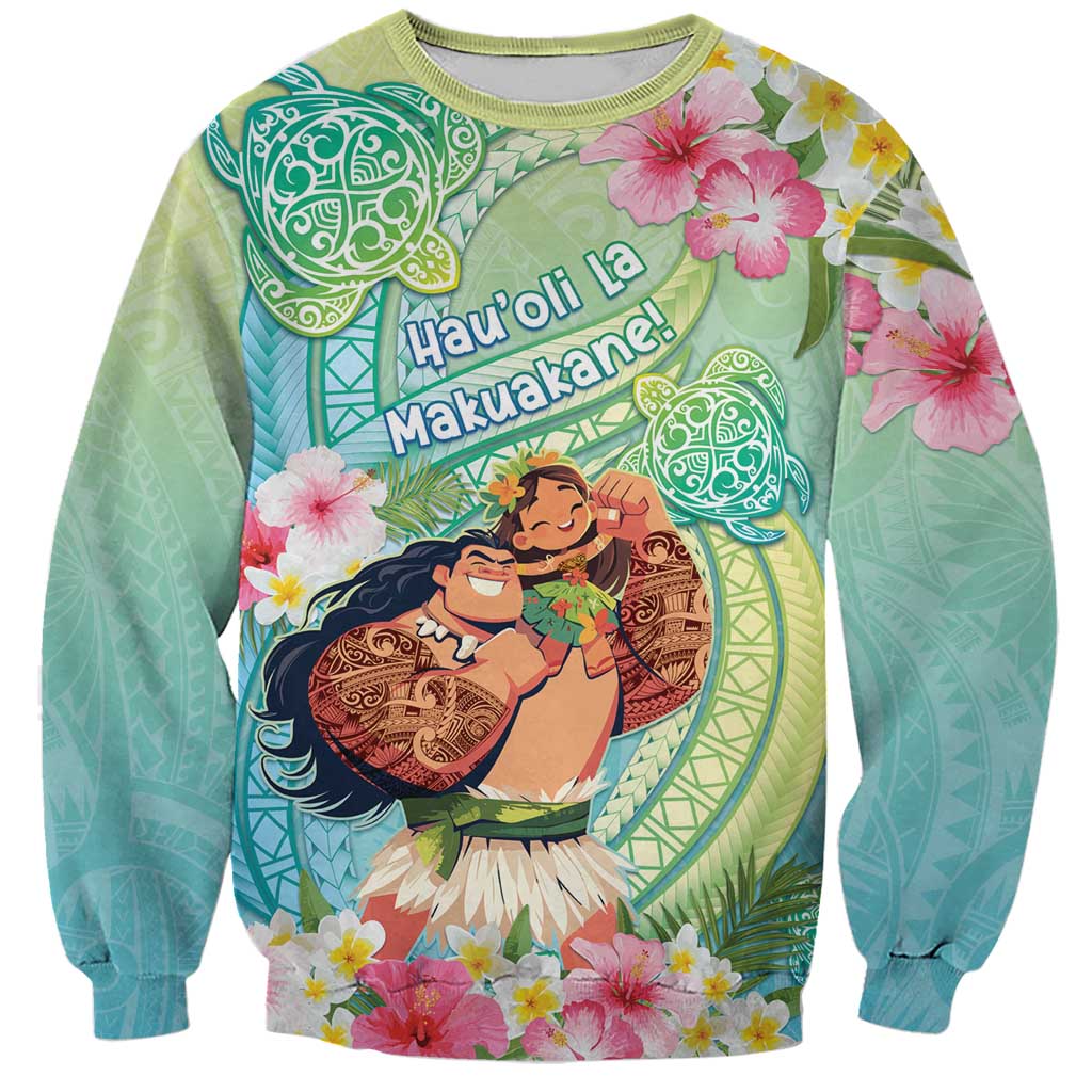 Personalised Hawaii Father's Day Sweatshirt Happy Father And Child