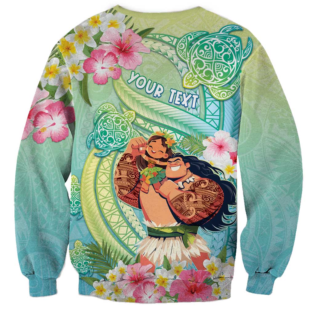 Personalised Hawaii Father's Day Sweatshirt Happy Father And Child