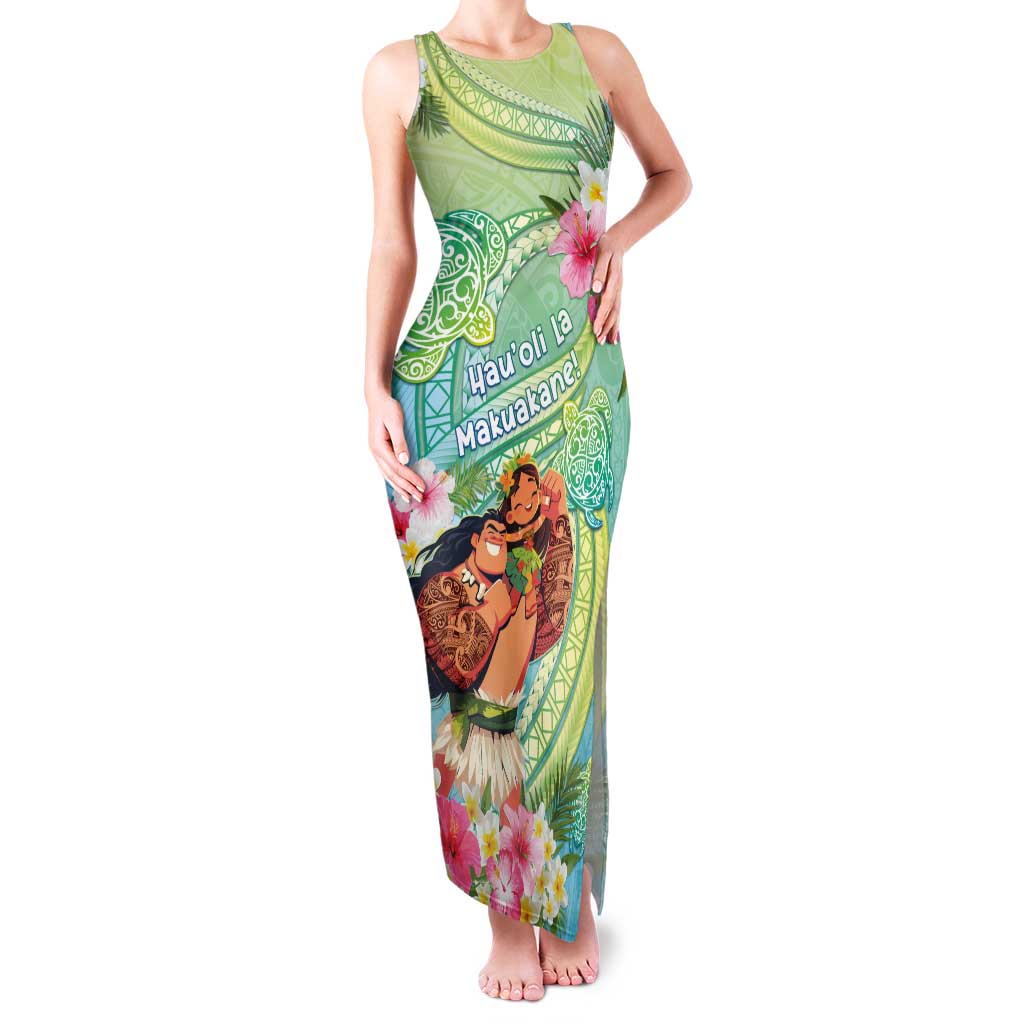 Personalised Hawaii Father's Day Tank Maxi Dress Happy Father And Child