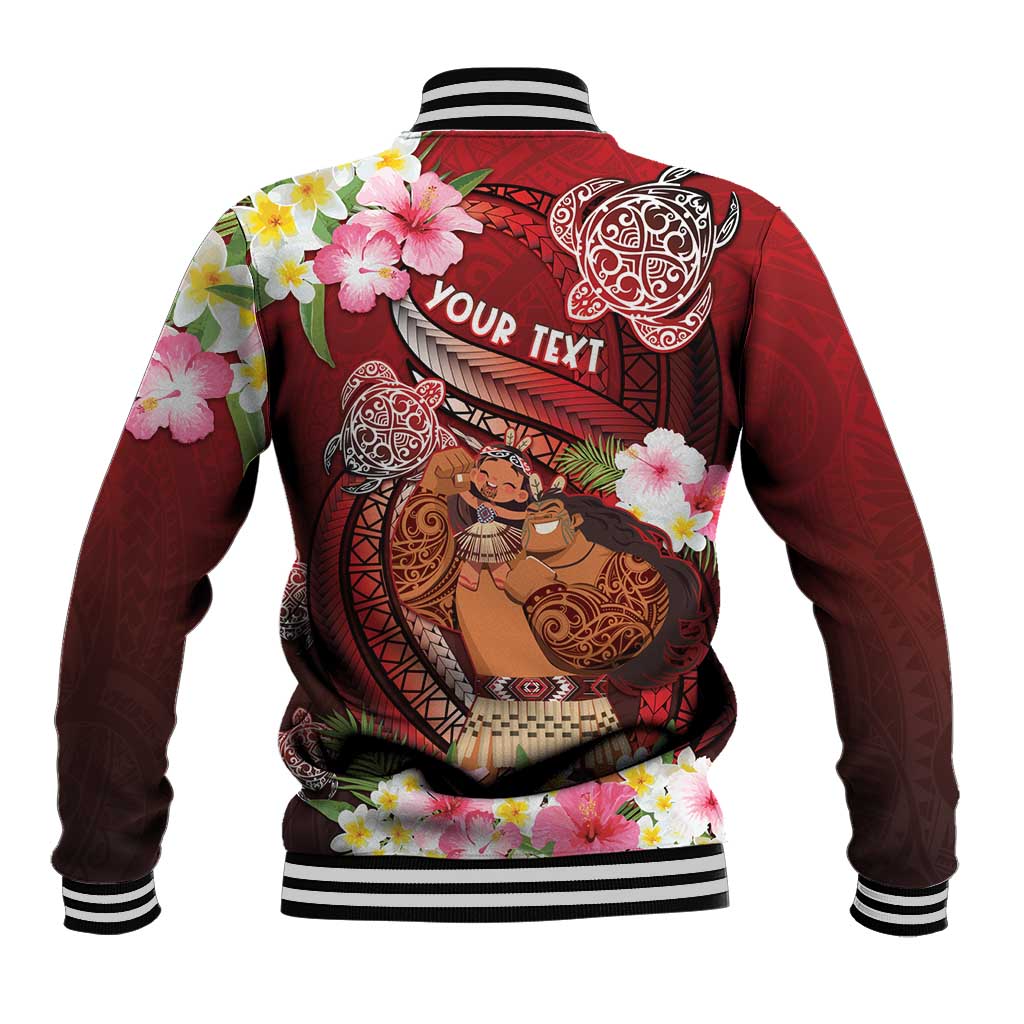 Personalised New Zealand Father's Day Baseball Jacket Happy Father And Child