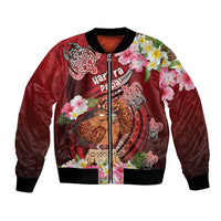 Personalised New Zealand Father's Day Bomber Jacket Happy Father And Child