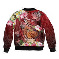 Personalised New Zealand Father's Day Bomber Jacket Happy Father And Child