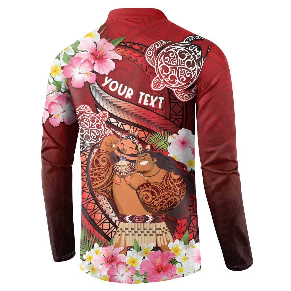 Personalised New Zealand Father's Day Button Sweatshirt Happy Father And Child