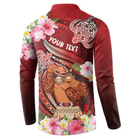 Personalised New Zealand Father's Day Button Sweatshirt Happy Father And Child