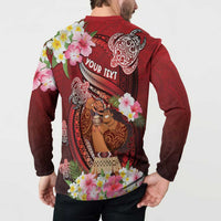 Personalised New Zealand Father's Day Button Sweatshirt Happy Father And Child