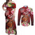Personalised New Zealand Father's Day Couples Matching Off Shoulder Maxi Dress and Long Sleeve Button Shirt Happy Father And Child