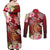 Personalised New Zealand Father's Day Couples Matching Off Shoulder Maxi Dress and Long Sleeve Button Shirt Happy Father And Child