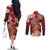 Personalised New Zealand Father's Day Couples Matching Off The Shoulder Long Sleeve Dress and Long Sleeve Button Shirt Happy Father And Child