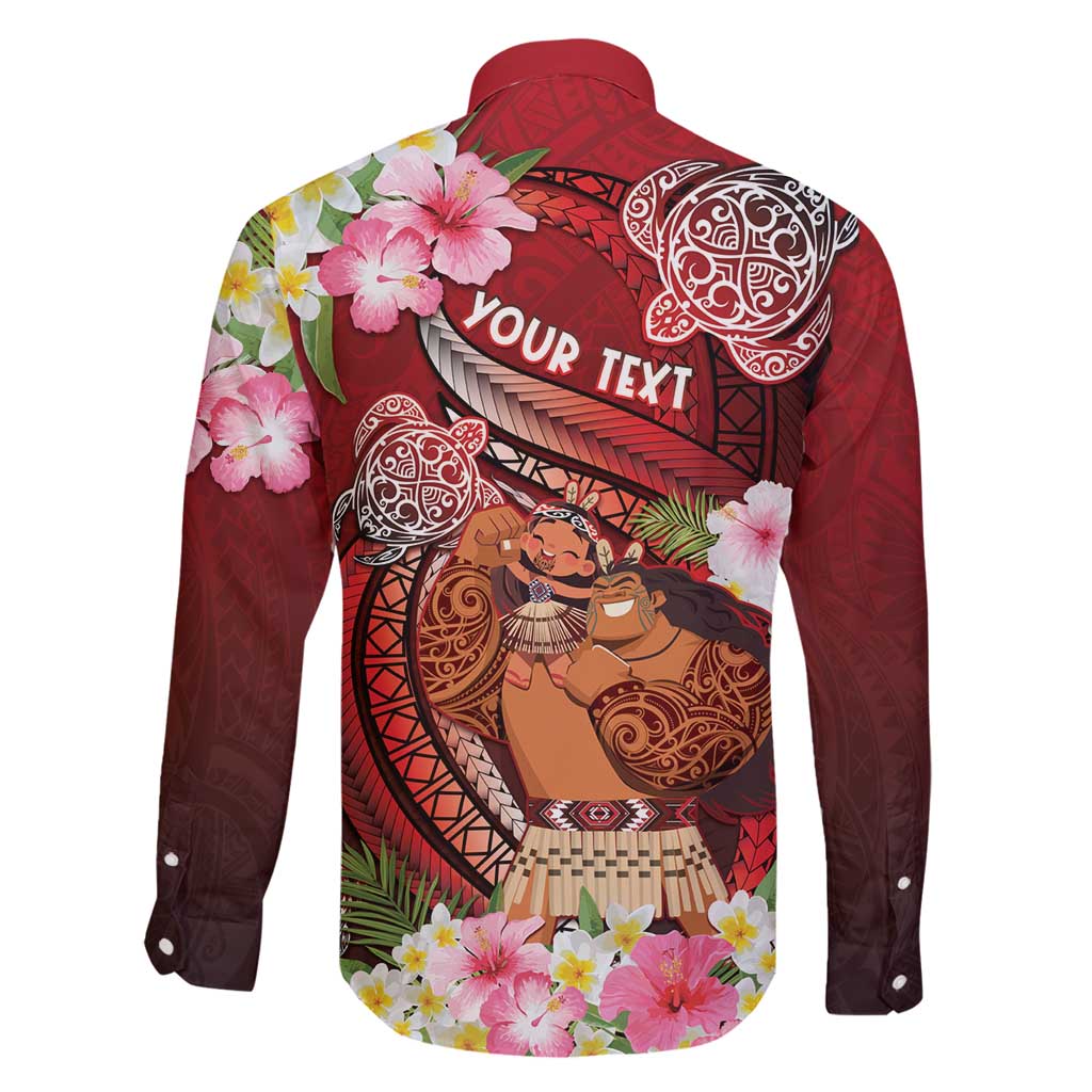 Personalised New Zealand Father's Day Family Matching Off Shoulder Maxi Dress and Hawaiian Shirt Happy Father And Child