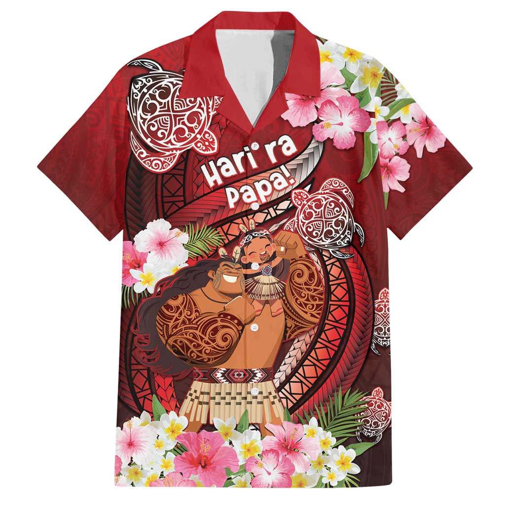 Personalised New Zealand Father's Day Family Matching Puletasi and Hawaiian Shirt Happy Father And Child