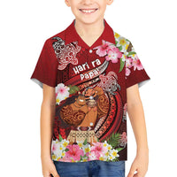 Personalised New Zealand Father's Day Family Matching Tank Maxi Dress and Hawaiian Shirt Happy Father And Child