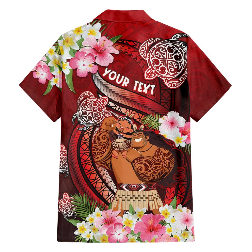 Personalised New Zealand Father's Day Hawaiian Shirt Happy Father And Child