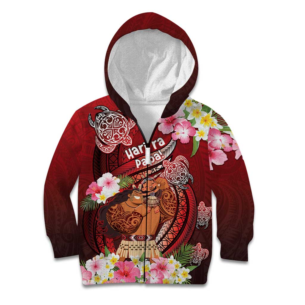 Personalised New Zealand Father's Day Kid Hoodie Happy Father And Child