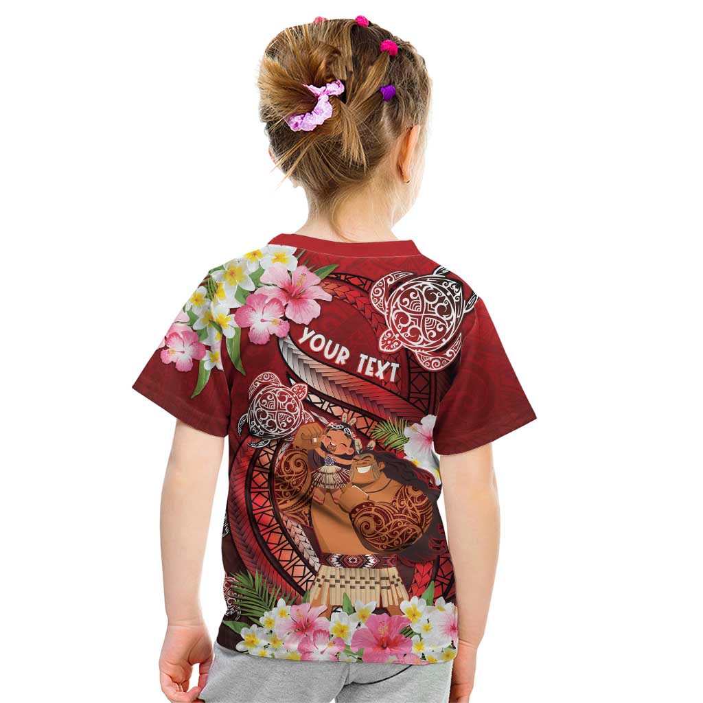 Personalised New Zealand Father's Day Kid T Shirt Happy Father And Child