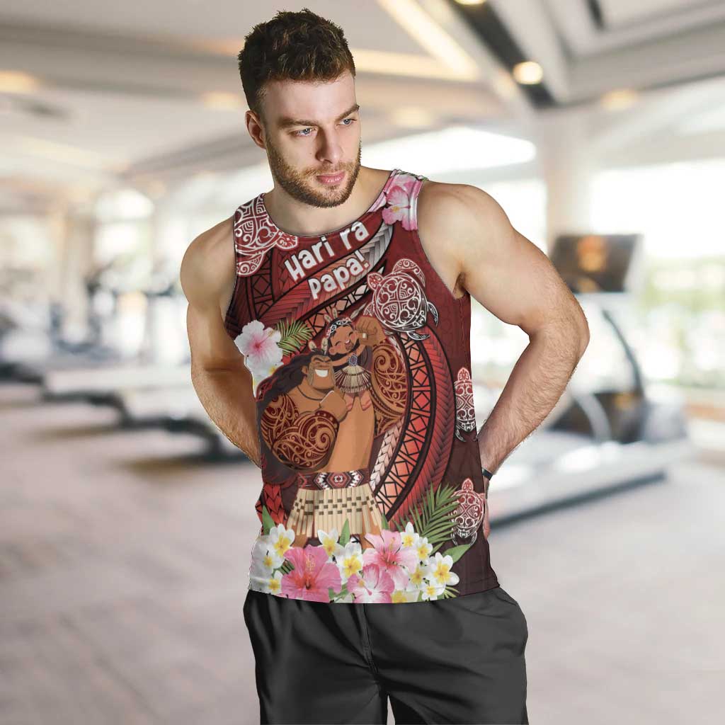 Personalised New Zealand Father's Day Men Tank Top Happy Father And Child