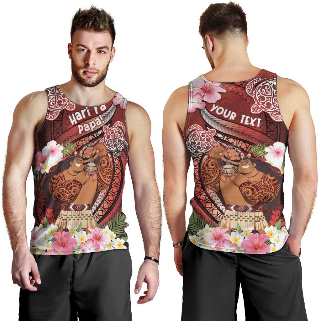 Personalised New Zealand Father's Day Men Tank Top Happy Father And Child