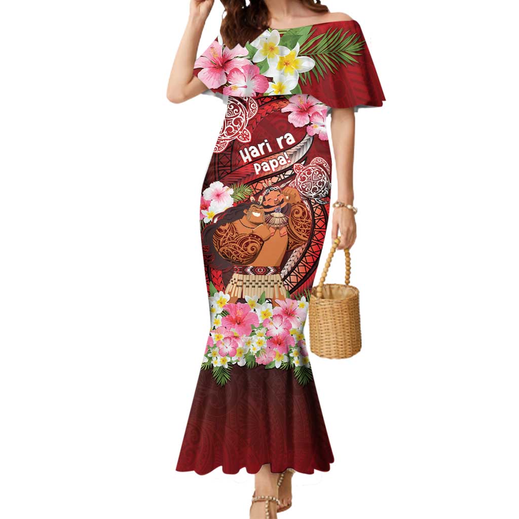 Personalised New Zealand Father's Day Mermaid Dress Happy Father And Child