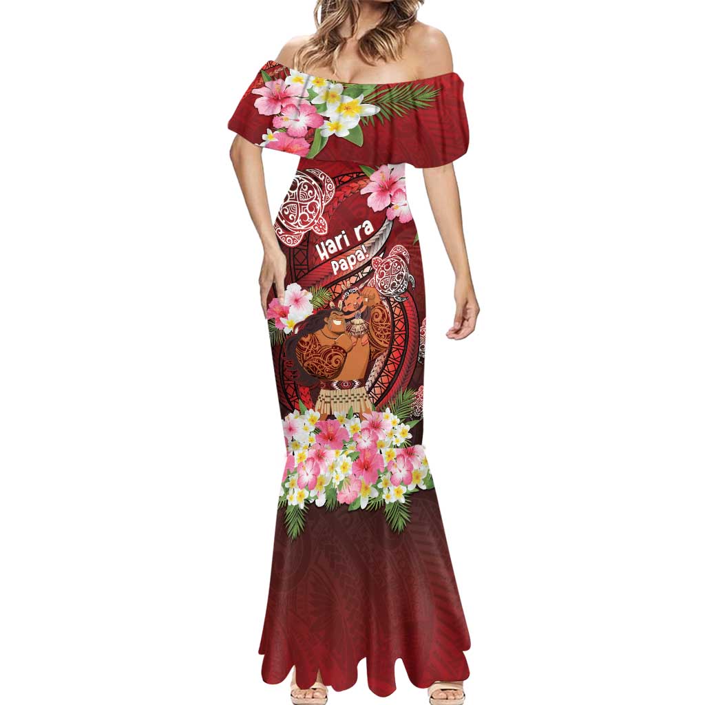 Personalised New Zealand Father's Day Mermaid Dress Happy Father And Child