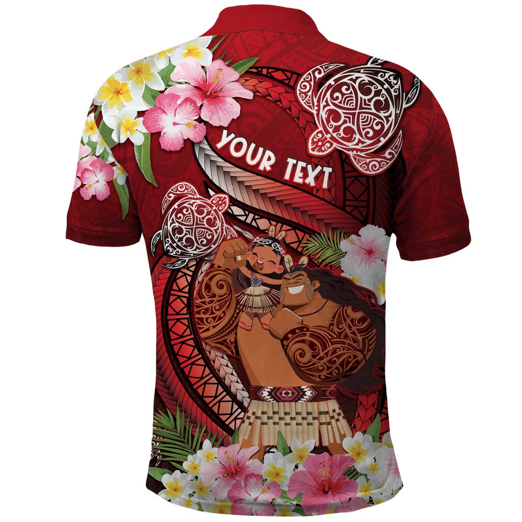 Personalised New Zealand Father's Day Polo Shirt Happy Father And Child