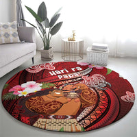 New Zealand Father's Day Round Carpet Happy Father And Child