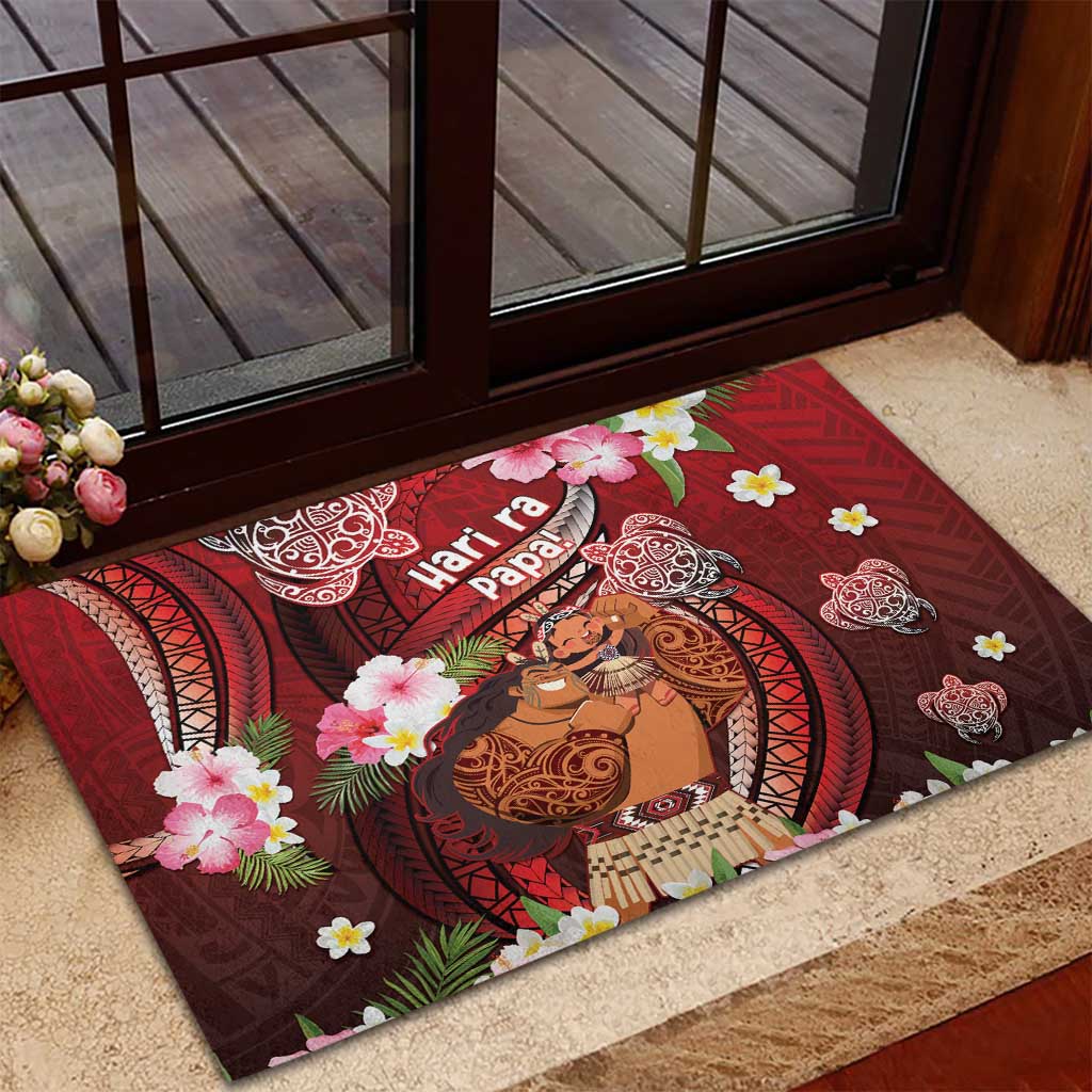 New Zealand Father's Day Rubber Doormat Happy Father And Child