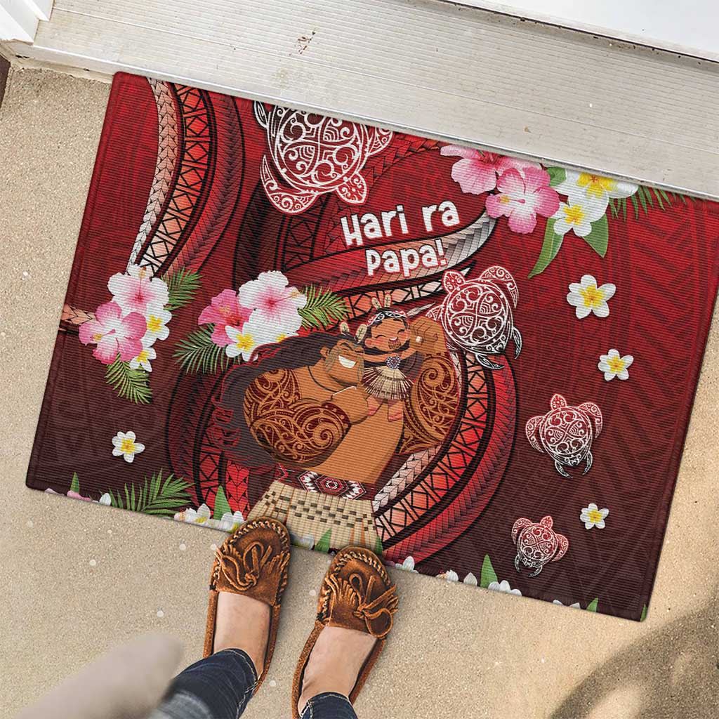 New Zealand Father's Day Rubber Doormat Happy Father And Child