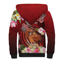 Personalised New Zealand Father's Day Sherpa Hoodie Happy Father And Child