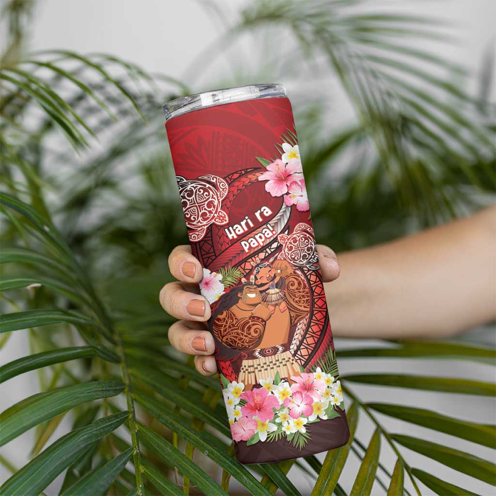 Personalised New Zealand Father's Day Skinny Tumbler Happy Father And Child