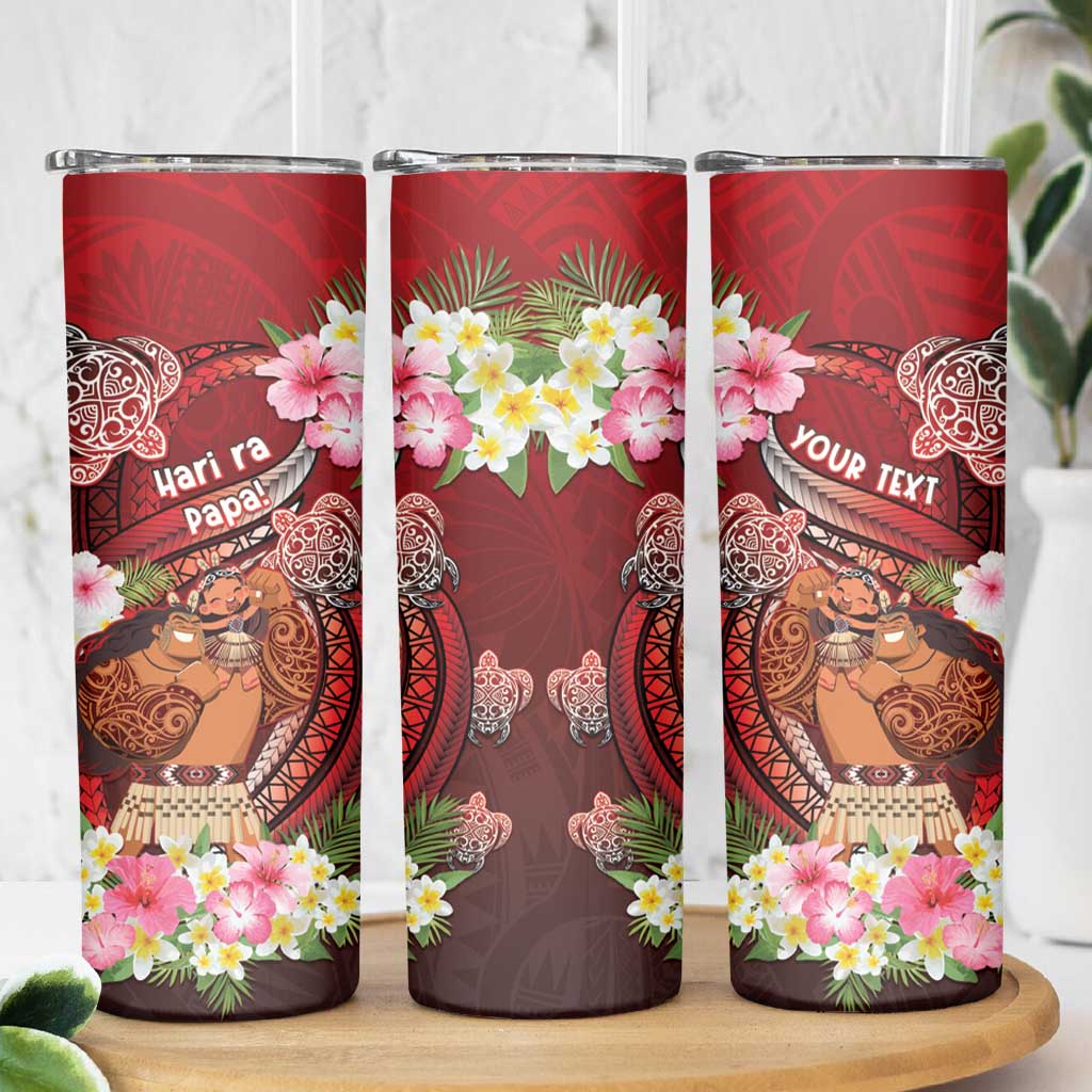 Personalised New Zealand Father's Day Skinny Tumbler Happy Father And Child