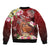 Personalised New Zealand Father's Day Sleeve Zip Bomber Jacket Happy Father And Child