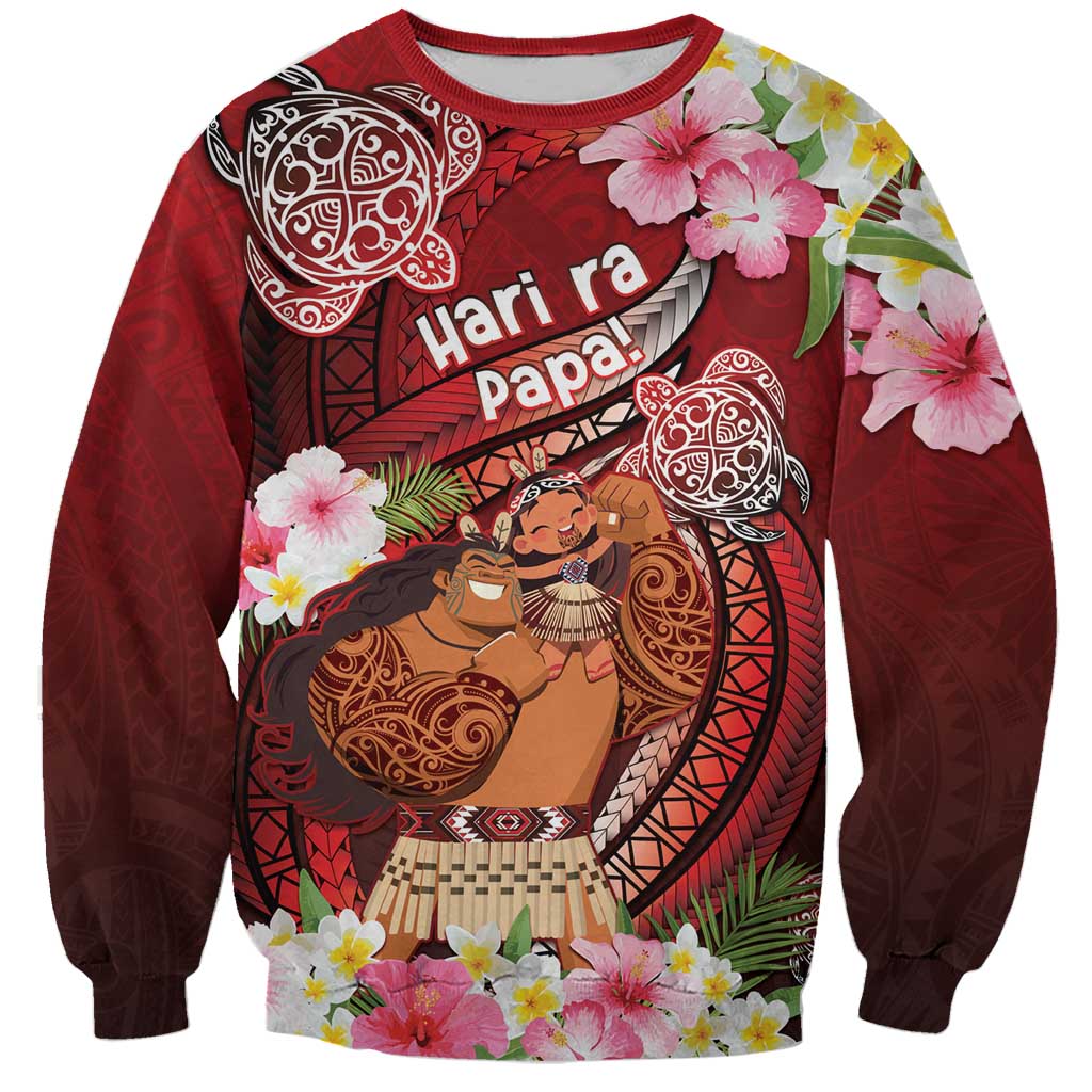 Personalised New Zealand Father's Day Sweatshirt Happy Father And Child