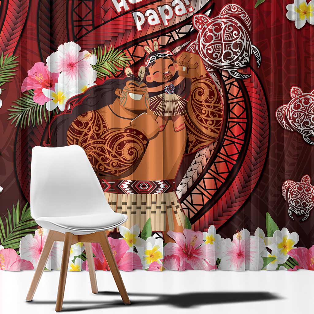 New Zealand Father's Day Window Curtain Happy Father And Child