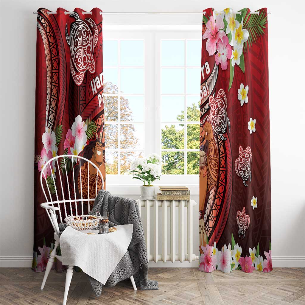 New Zealand Father's Day Window Curtain Happy Father And Child