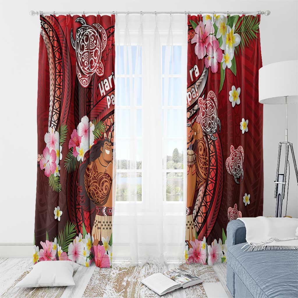 New Zealand Father's Day Window Curtain Happy Father And Child