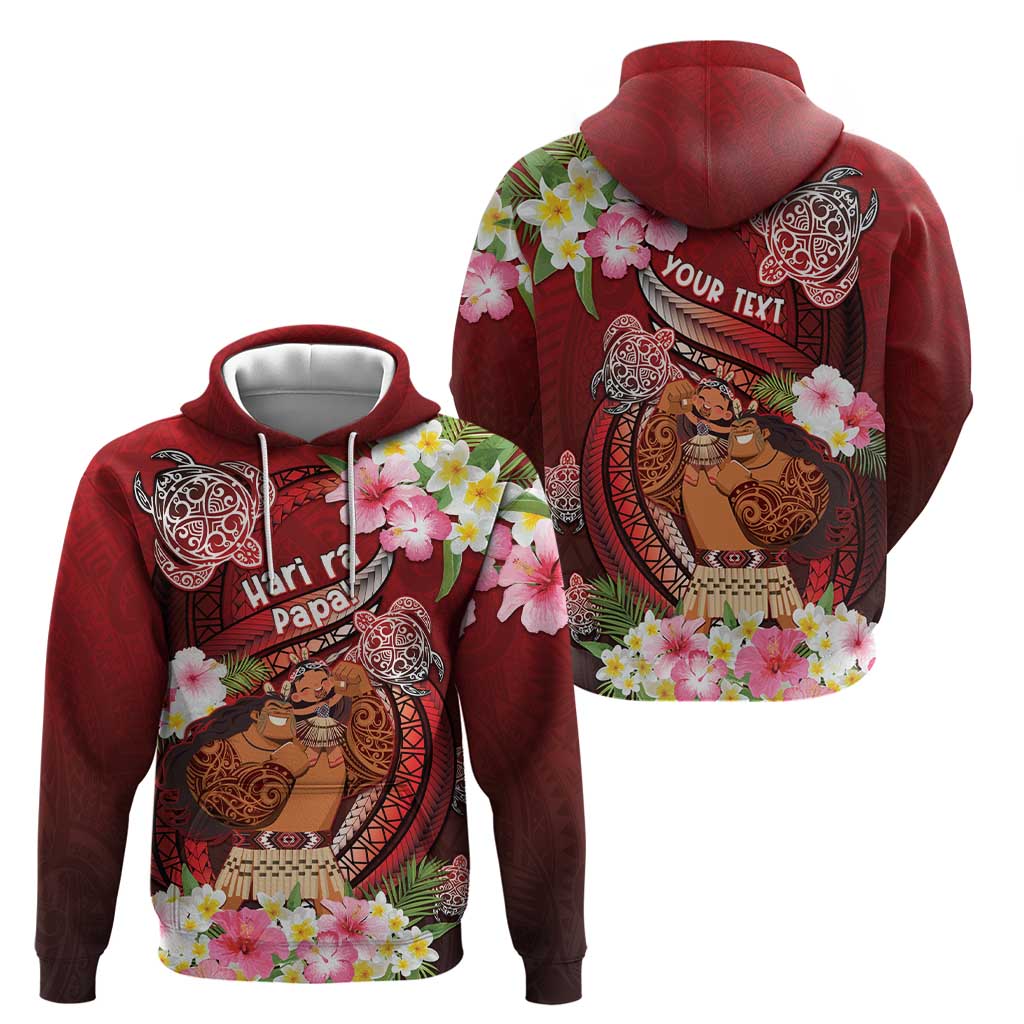 Personalised New Zealand Father's Day Zip Hoodie Happy Father And Child