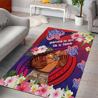 Samoa Father's Day Area Rug Happy Father And Child