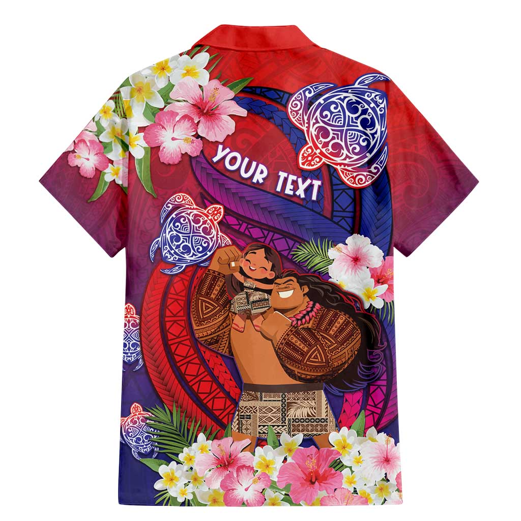 Personalised Samoa Father's Day Family Matching Mermaid Dress and Hawaiian Shirt Happy Father And Child