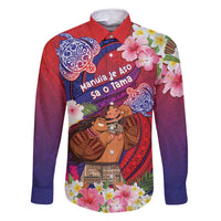 Personalised Samoa Father's Day Family Matching Summer Maxi Dress and Hawaiian Shirt Happy Father And Child