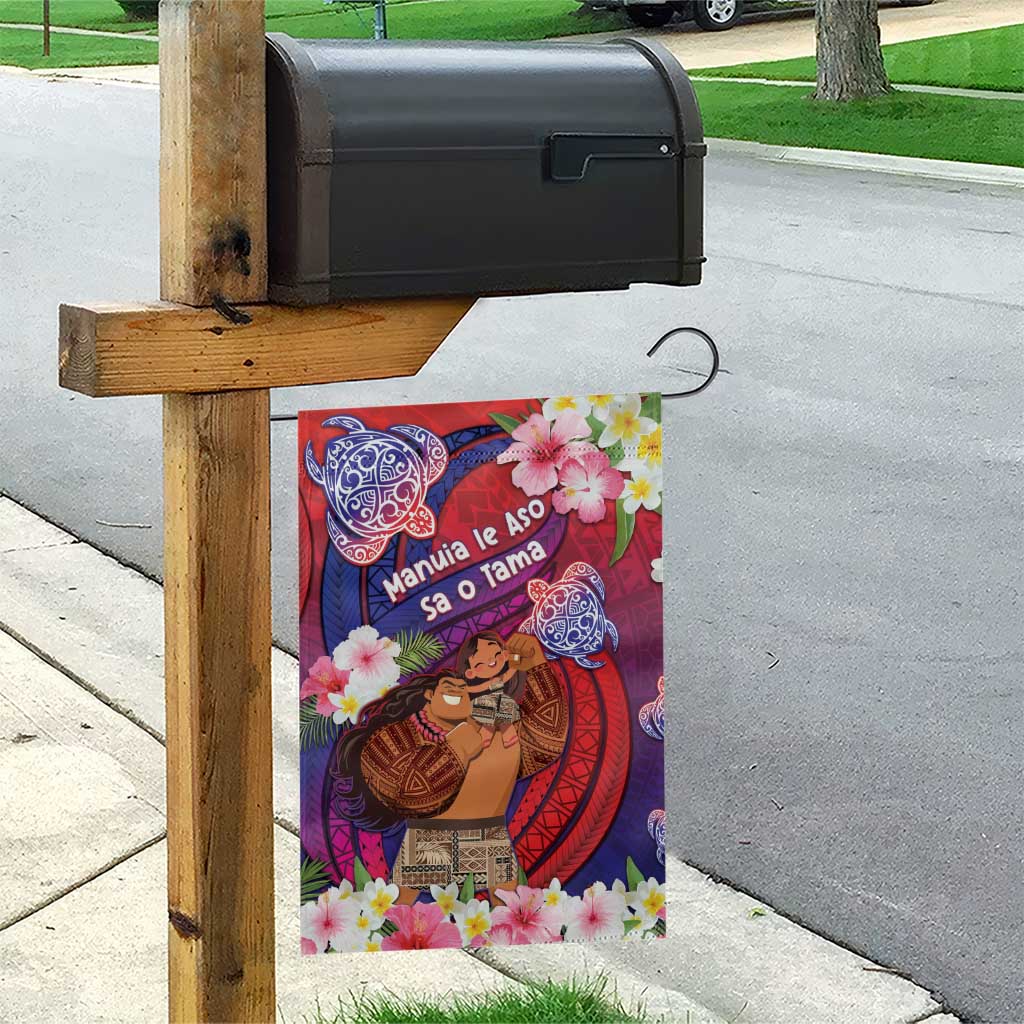 Samoa Father's Day Garden Flag Happy Father And Child