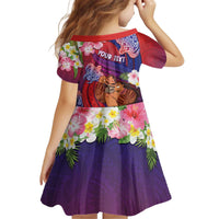 Personalised Samoa Father's Day Kid Short Sleeve Dress Happy Father And Child