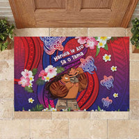 Samoa Father's Day Rubber Doormat Happy Father And Child